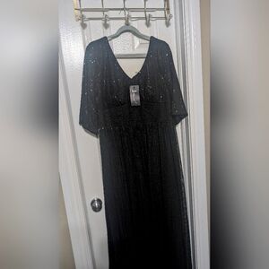 Formal Full Sequin Black Gown